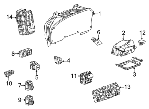 2021 GMC Yukon XL Switches Gear Shift Assembly Diagram for 84809234