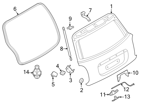 2020 Mini Cooper Lift Gate Blind Plug Diagram for 07147127540