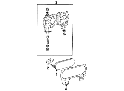 1996 Toyota Land Cruiser Oil Cooler Oil Cooler Gasket Diagram for 1578566010