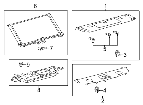 2017 Lexus ES300h Interior Trim - Rear Body INSULATOR, Room Part Diagram for 6419533050
