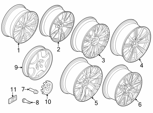 Wheels Emergency Wheel, Light Alloy Diagram for 36116880744