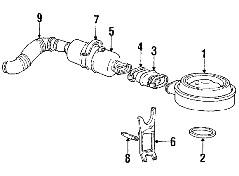 1989 GMC V1500 Suburban Air Intake Duct-Air Cleaner Resonator Diagram for 14061641