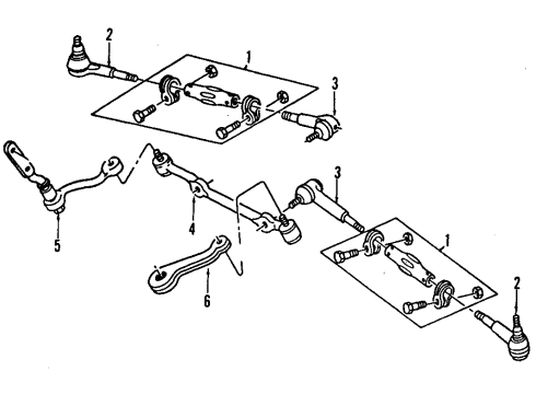 1984 GMC S15 P/S Pump & Hoses, Steering Gear & Linkage Arm Kit-Steering Idler Diagram for 7842130
