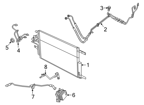 2020 Ram 1500 Oil Cooler TRANSLINE-Oil Cooler Pressure And Ret Diagram for 68268594AG