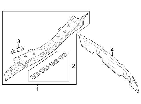 2015 Nissan Rogue Rear Body Protector Assembly-Mud Diagram for 747984BA0A