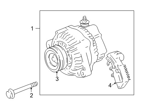 2005 Lexus SC430 Alternator PULLEY, ALTERNATOR Diagram for 2741150050