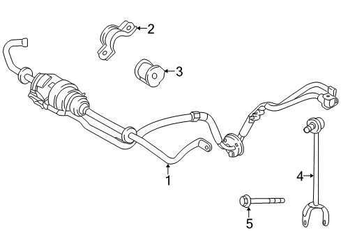2009 Lexus LS600h Rear Suspension Components, Lower Control Arm, Upper Control Arm, Ride Control, Stabilizer Bar ACTUATOR Assembly, Rear STABILIZER Control Diagram for 4887050010
