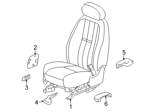 2009 Hummer H2 Tracks & Components Side Cover Diagram for 15214530