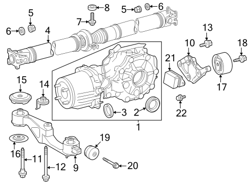 Axle & Differential - Rear Stopper Mount Bolt Diagram for 90119A0522