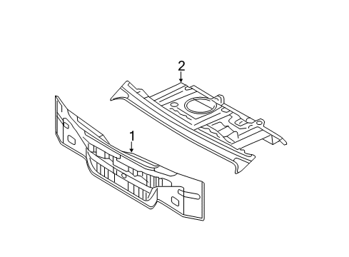 2011 Kia Optima Rear Body Panel Assembly-Rear PACKAG Diagram for 693002T400