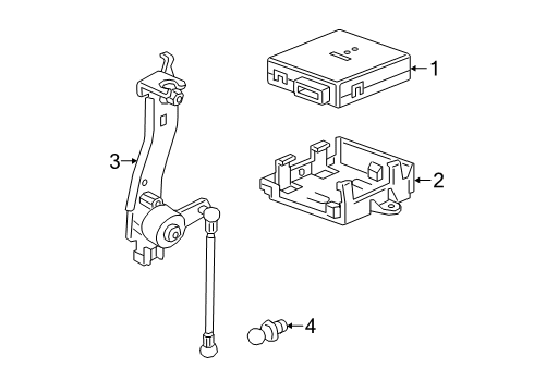 2019 Cadillac XT4 Ride Control Mount Bracket Diagram for 84157020