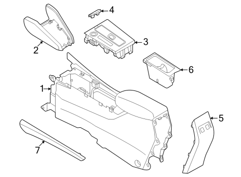 Center Console FINISHER - CONSOLE INDICATOR Diagram for 969415R01A