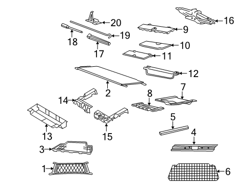 2002 Ford Explorer Interior Trim - Rear Body Wrench Diagram for 8L2Z17032A