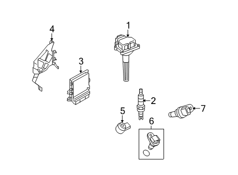 2008 Infiniti G35 Powertrain Control Engine Control Module Diagram for 237101NA0D
