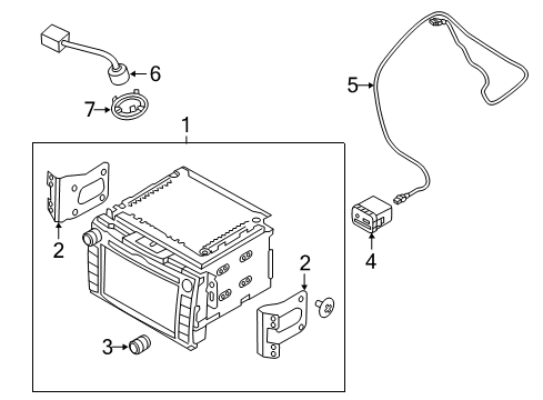 2011 Kia Forte Koup Navigation System Mic Body Diagram for 955261M000