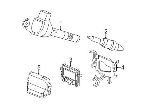 2013 Honda Odyssey Powertrain Control Cover, Engine Control Module Diagram for 37823RV0A00