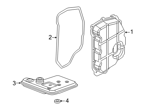 2010 Ford Escape Transaxle Parts Side Cover Gasket Diagram for 9L8Z7F396A