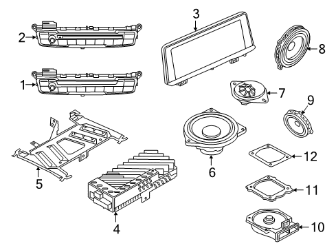 2020 BMW X1 Navigation System CONTROLLER Diagram for 65825A3B1E4
