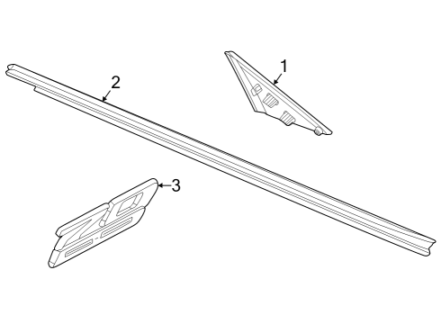 2020 Chevrolet Corvette Exterior Trim - Door Belt Molding Diagram for 84837020