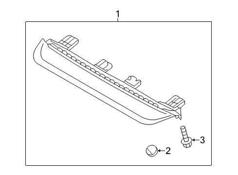 2013 Hyundai Azera High Mount Lamps Lamp Assembly-High Mounted Stop Diagram for 927003V000