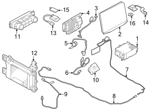 Navigation System Connector Wire Diagram for JL1Z14D202FAA