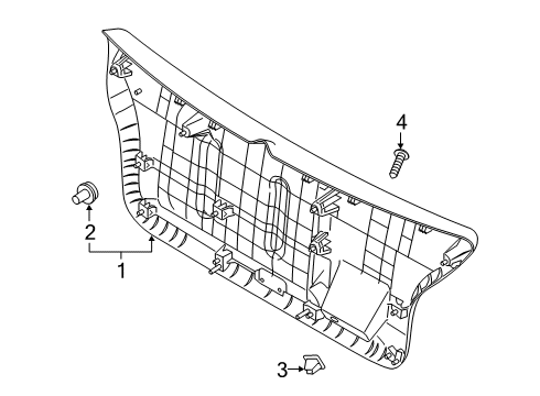 2020 Hyundai Venue Interior Trim - Lift Gate Trim Assembly-Tail Gate LWR Diagram for 81710K2000NNB