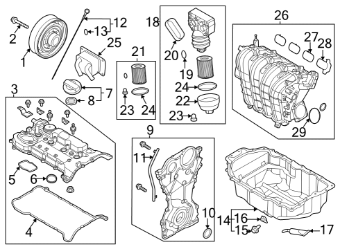 2022 Hyundai Sonata Intake Manifold Gasket-Port FKM Diagram for 283132J300