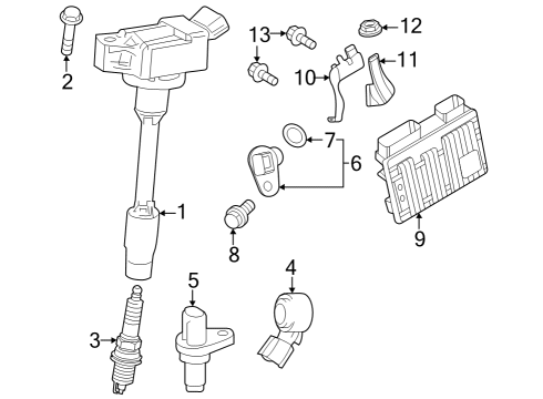 Powertrain Control Spark Plug Diagram for 9091901289