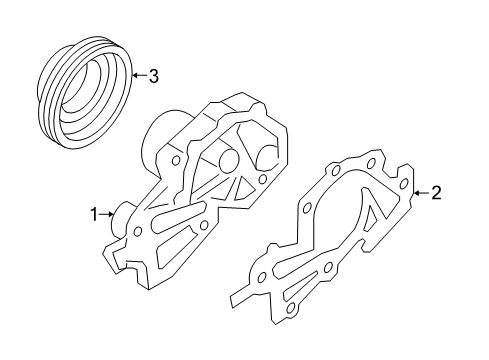 2008 Hyundai Santa Fe Water Pump Pump Assembly-Coolant Diagram for 251003E000