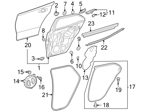 Door & Components Plug, Hole Diagram for 9095001957