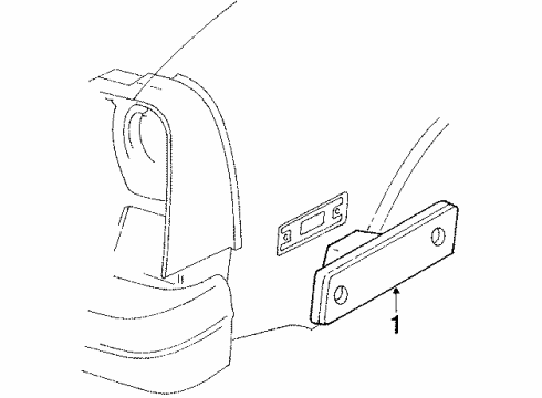 1987 Pontiac T1000 Front Lamps - Side Marker Lamps Lamp Asm, Front Side Marker Diagram for 929564