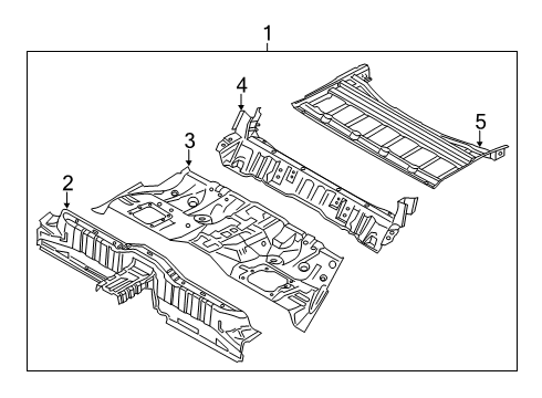 2020 Kia K900 Rear Floor & Rails Panel Assembly-Rear FLOO Diagram for 65510J6050