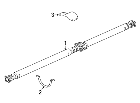 Drive Shaft - Rear Protector, Shaft (No.2) Diagram for 40541TYAA10