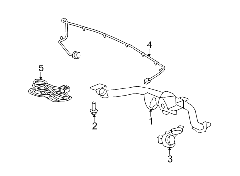 2008 Saturn Outlook Trailer Hitch Components Trailer Hitch Diagram for 20781543