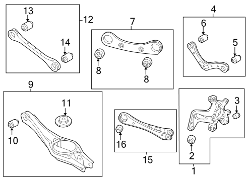 Rear Suspension CARRIER ASSY-REAR AXLE, LH Diagram for 52710GI000