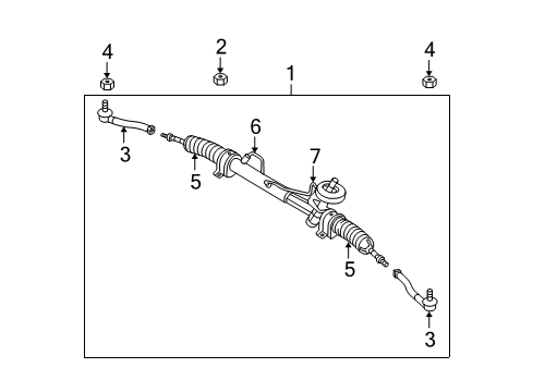 2009 Chevrolet Aveo5 P/S Pump & Hoses, Steering Gear & Linkage Gear Asm, Steering Diagram for 95918426