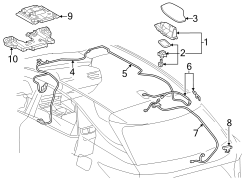 Antenna & Radio Amplifier Diagram for 8630008090