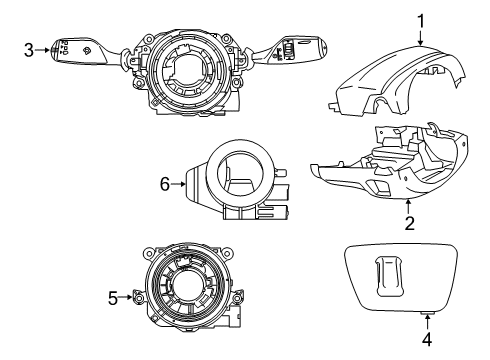 2019 BMW M850i xDrive Switches SWITCH UNIT STEERING COLUMN Diagram for 61315A1D1F3