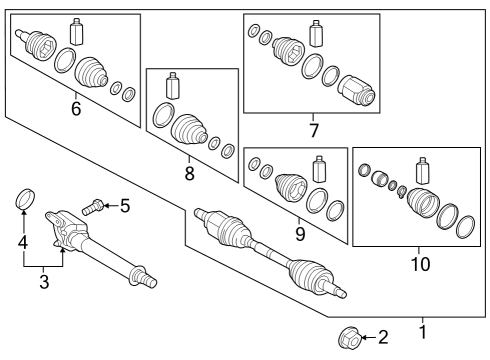 2021 Kia Telluride Drive Axles - Front CLIP Diagram for 49557S9000