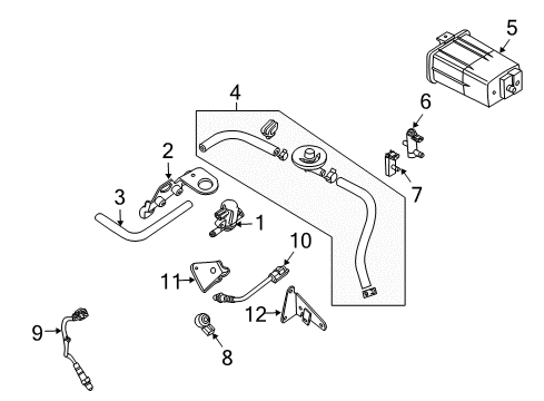 2004 Infiniti QX56 Emission Components Tube EVAPORATOR Control Diagram for 149127S01A