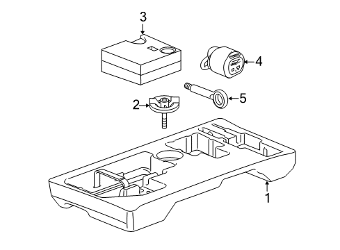 2015 Chevrolet Spark EV Interior Trim - Rear Body Eye-Rear Tow Diagram for 96682355