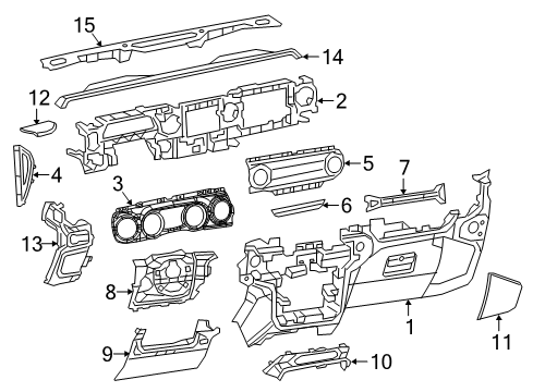 2020 Jeep Wrangler Instrument Panel Duct-DEFROSTER Diagram for 6KN87TX7AD