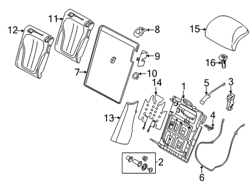 2020 BMW X6 Heated Seats SIDE FINISHER, LEATHER, LEFT Diagram for 52207939525