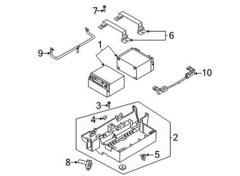 2021 Ford F-150 Battery TRAY ASY - BATTERY Diagram for ML3Z10732BA