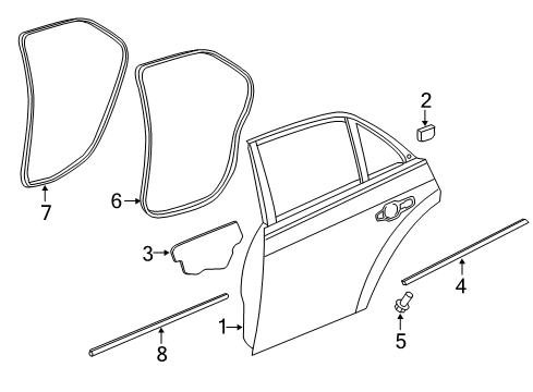 2020 Chrysler 300 Rear Door Screw Diagram for 6510170AA