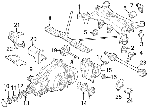 2022 BMW M240i xDrive Axle & Differential - Rear Shaft Seal Diagram for 33107609536