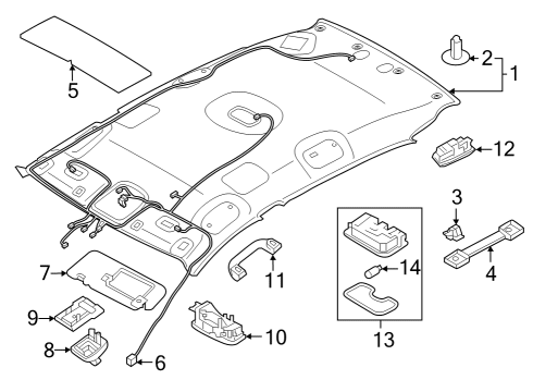 Bulbs Retainer-Sunvisor Diagram for 85235B1000GYT