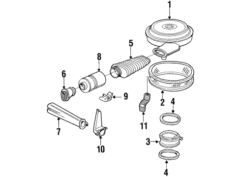 1990 Chevrolet C2500 Filters Cleaner Asm-Air Diagram for 25097972