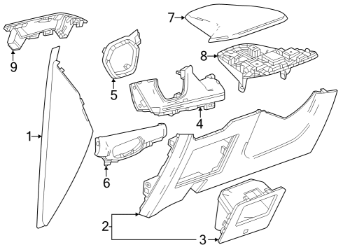 Cluster & Switches, Instrument Panel Compartment Diagram for 42730696