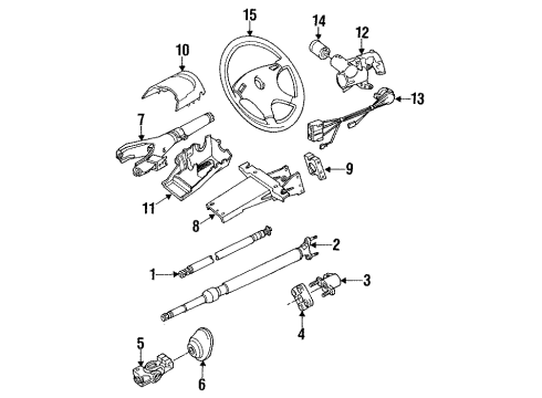 1993 BMW 740iL Steering Column & Wheel, Steering Gear & Linkage Swivel Joint Diagram for 32311158347